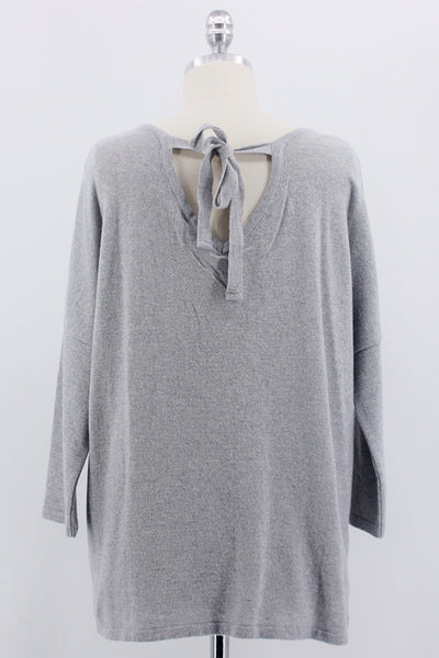 Pullover "Neckbow" grau