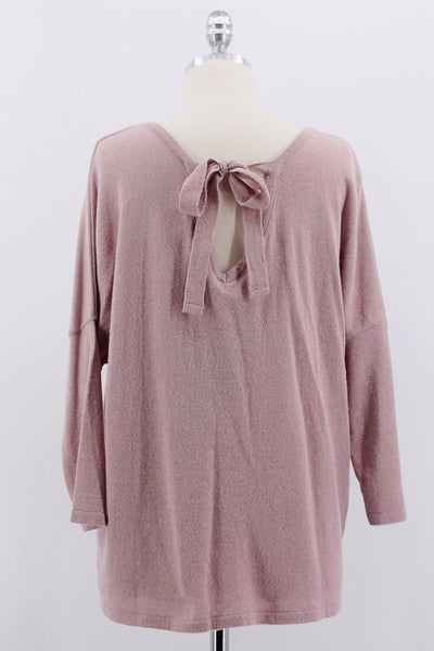 Pullover "Neckbow" rosa
