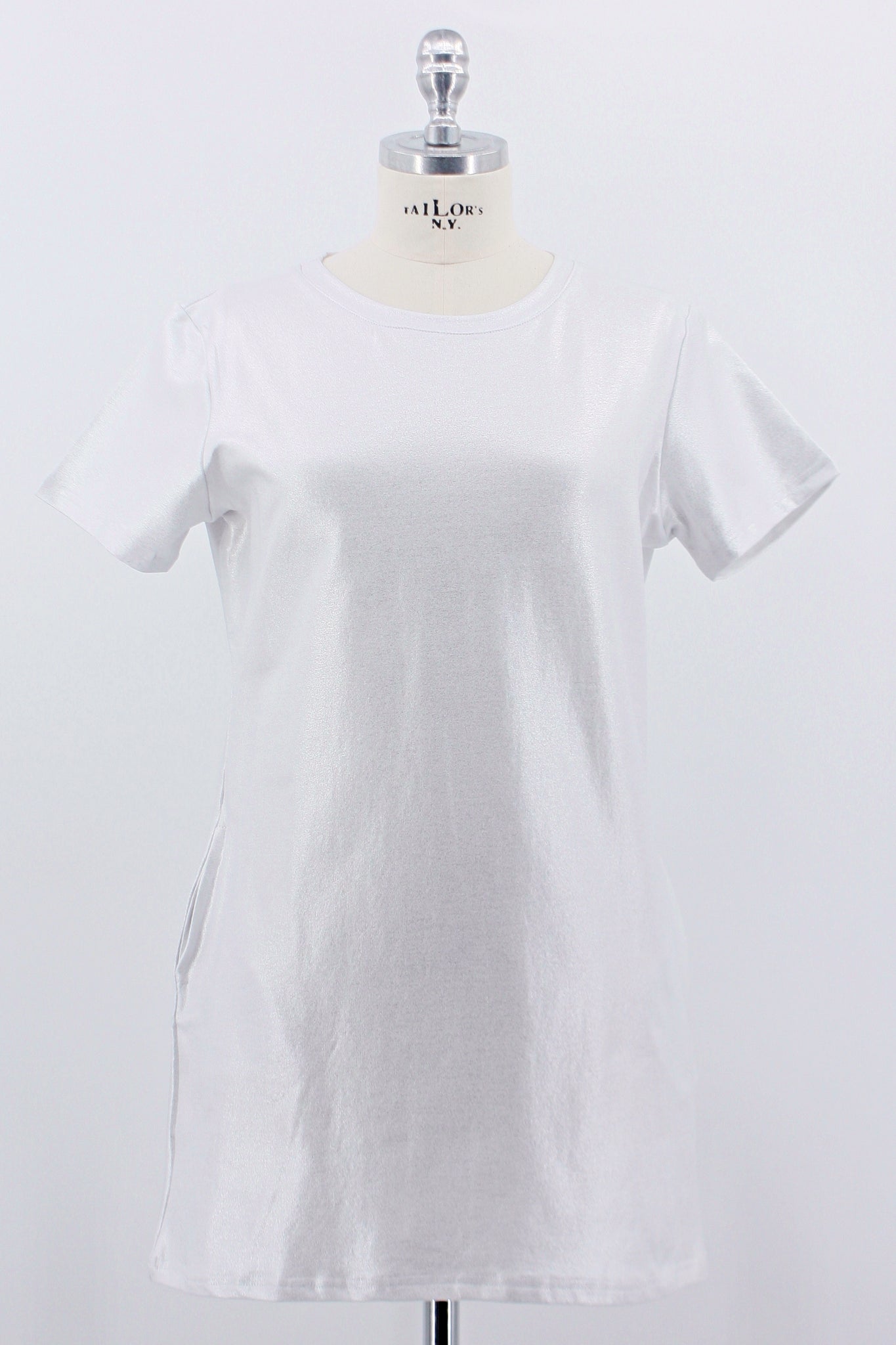 Longshirt "Glitzer", weiss