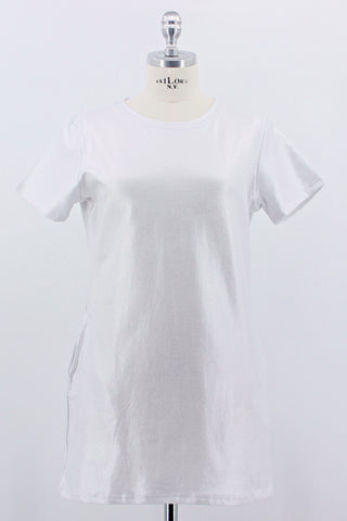 Longshirt "Glitzer", weiss
