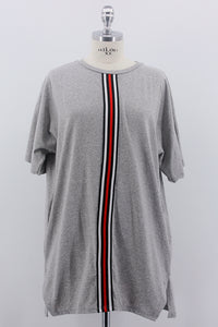 Longshirt, grau m. Streifen