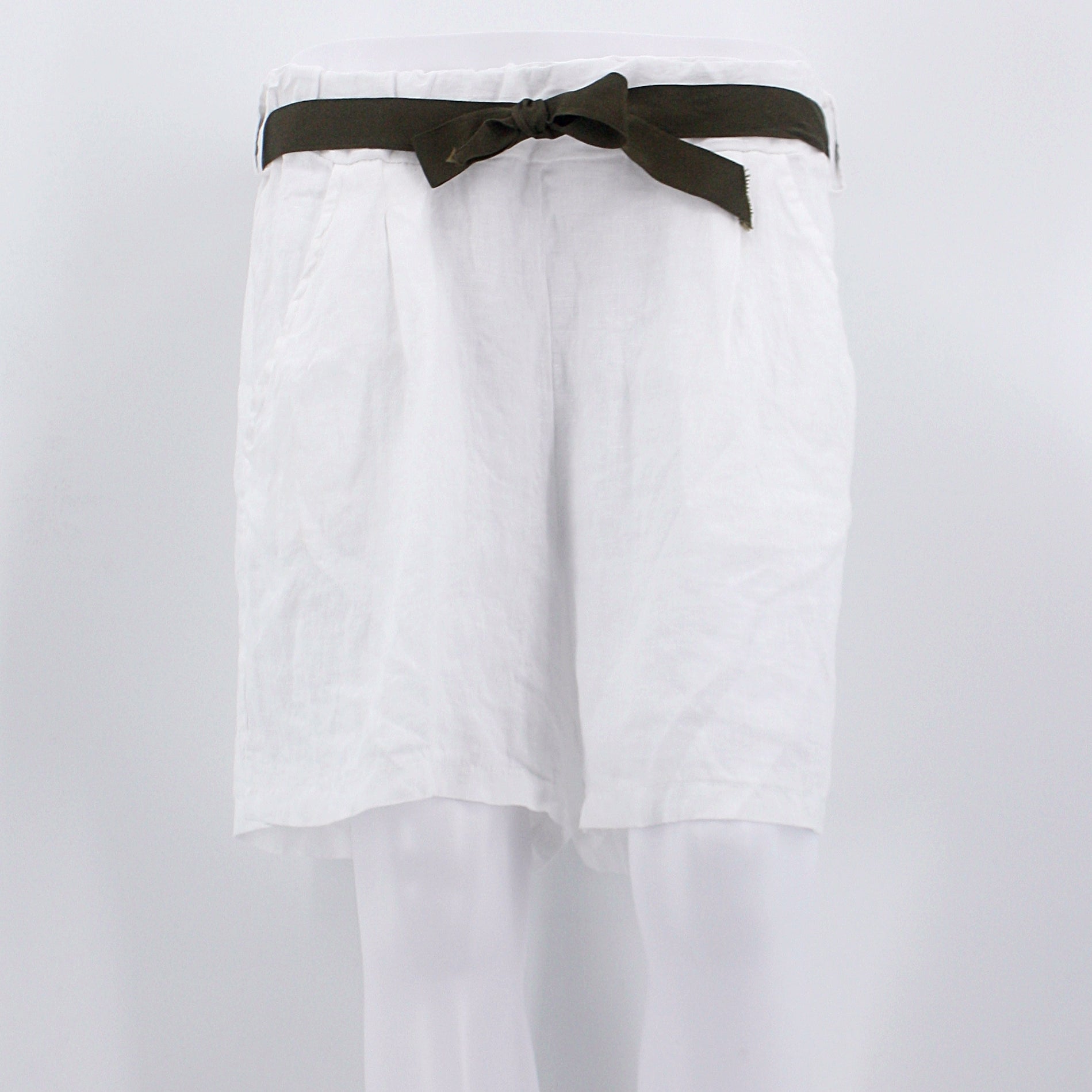 Leinen Shorts, weiss