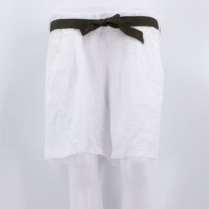 Leinen Shorts, weiss