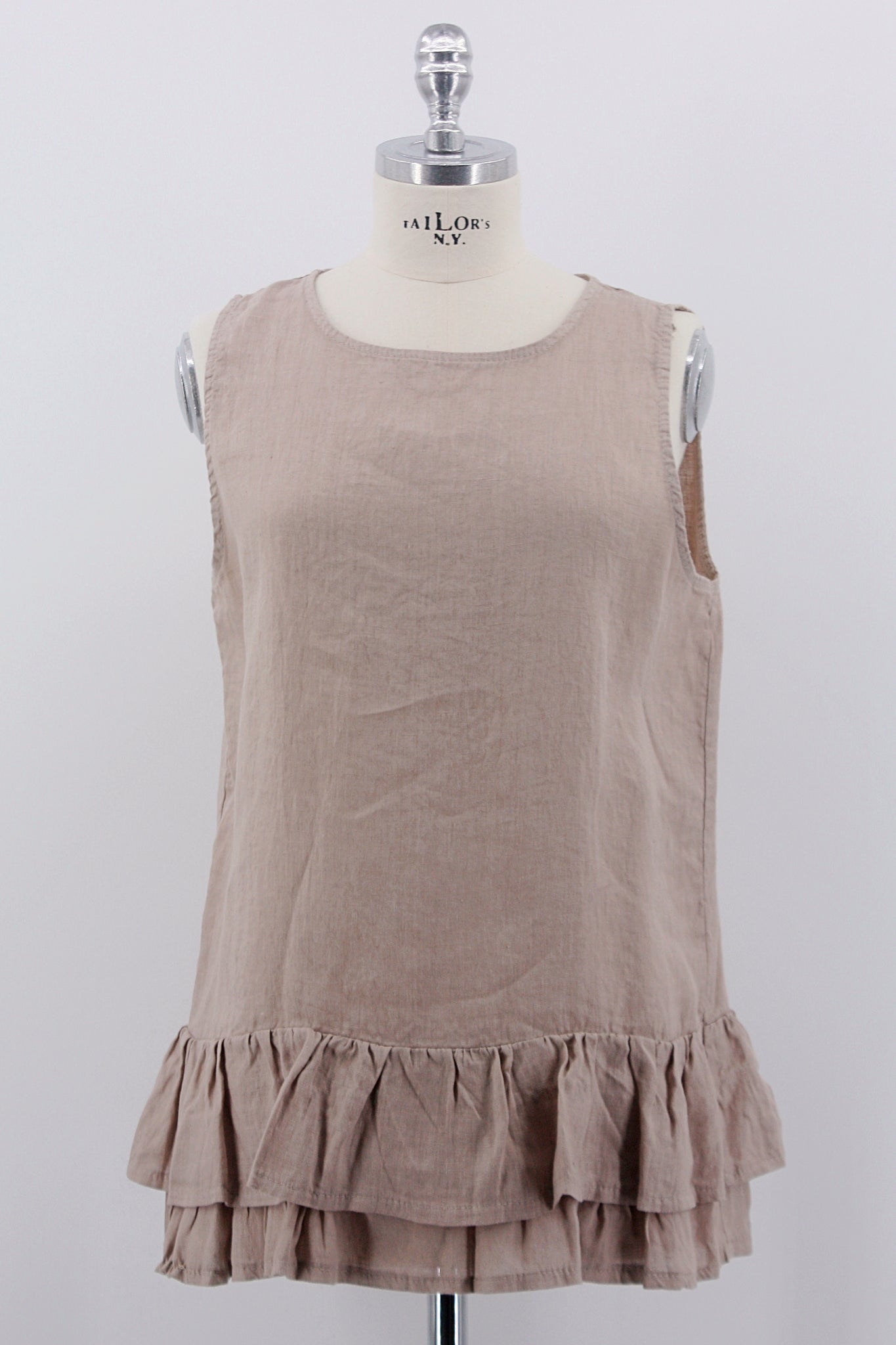 Leinen Bluse, beige
