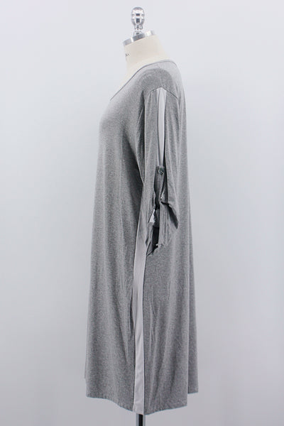 Longshirt "Stripe", grau