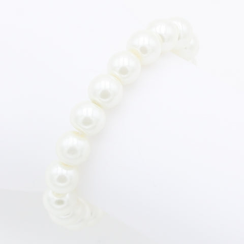 Perlenarmband "Perletti" 10mm weiss