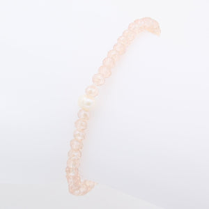 Armband "Just a Touch" 4mm  rosa klar mit Perle