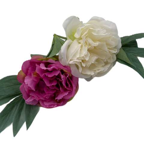 Pfingstrose "Peony" M, weiss und pink