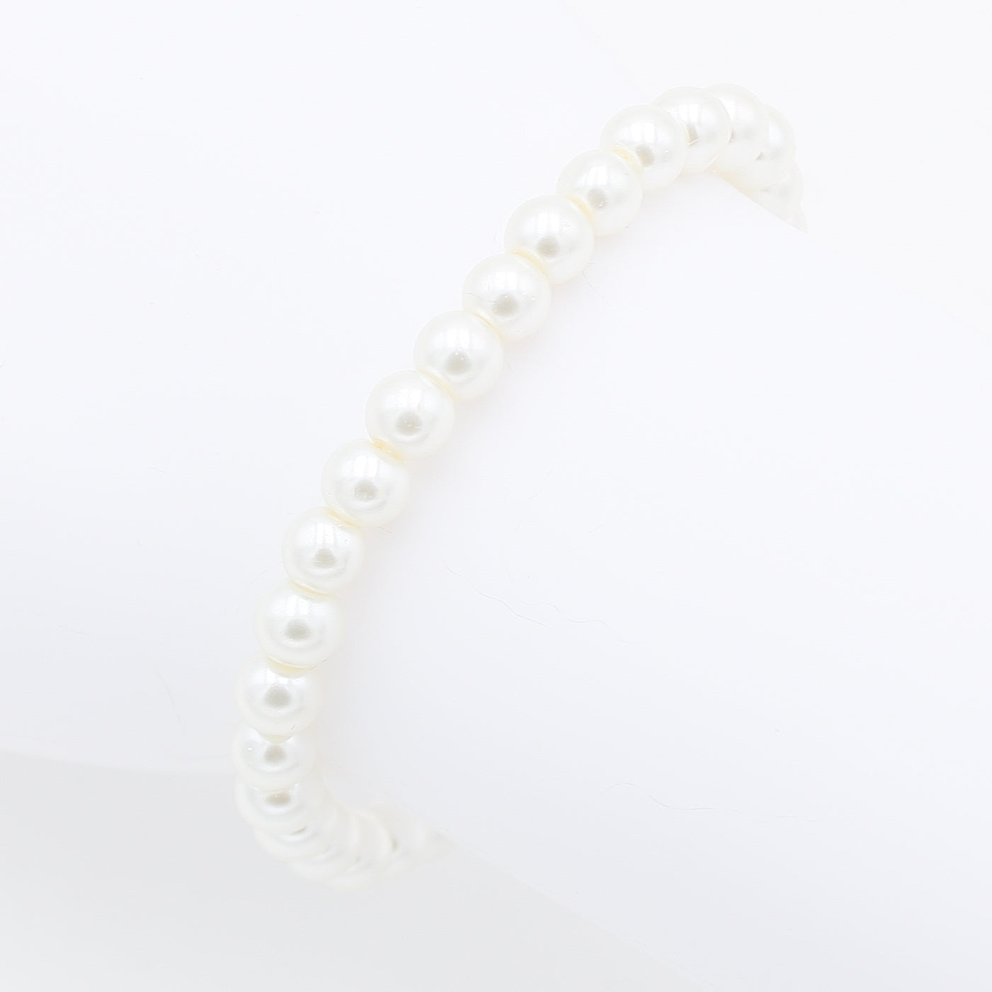 Perlenarmband "Perletti" 6mm weiss
