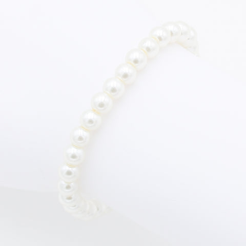Perlenarmband "Perletti" 6mm weiss