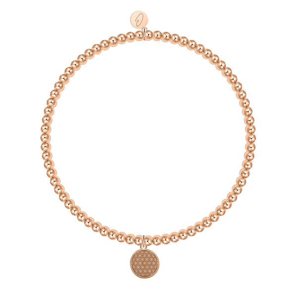 HCA Kugelarmband Blume des Lebens rose