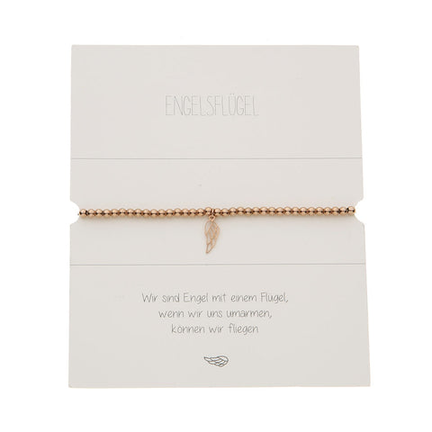 HCA Kugelarmband Engelsflügel rose