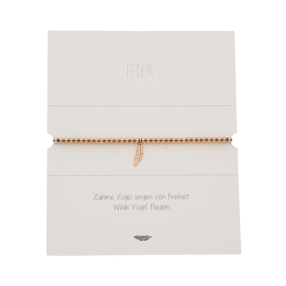 HCA Kugelarmband Feder rose