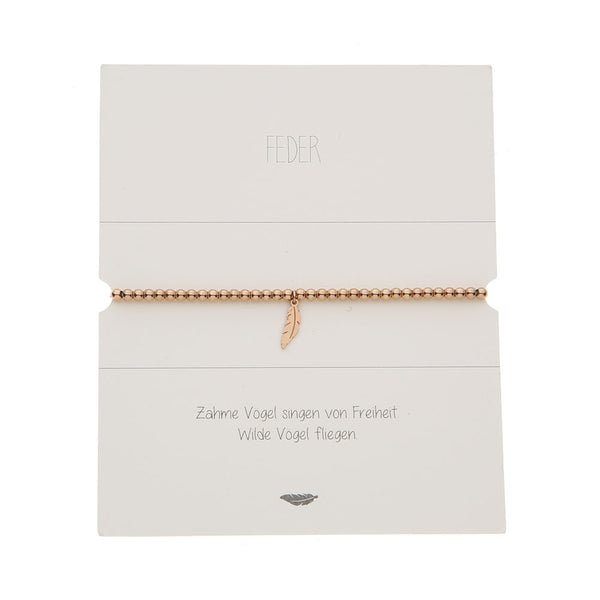 HCA Kugelarmband Feder rose