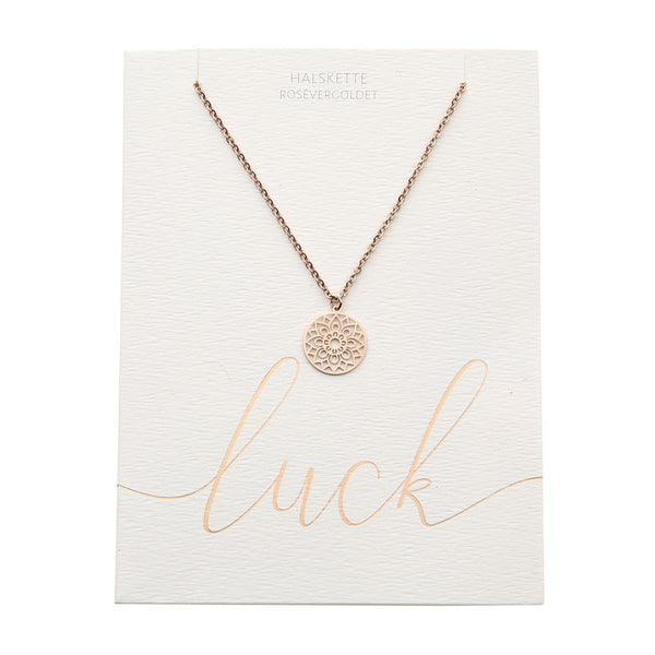 HCA Kette luck Mandala des Glücks rose