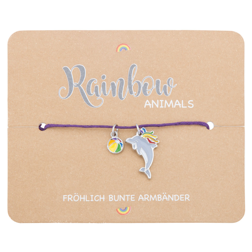 Kinder Armband Rainbow Delfin