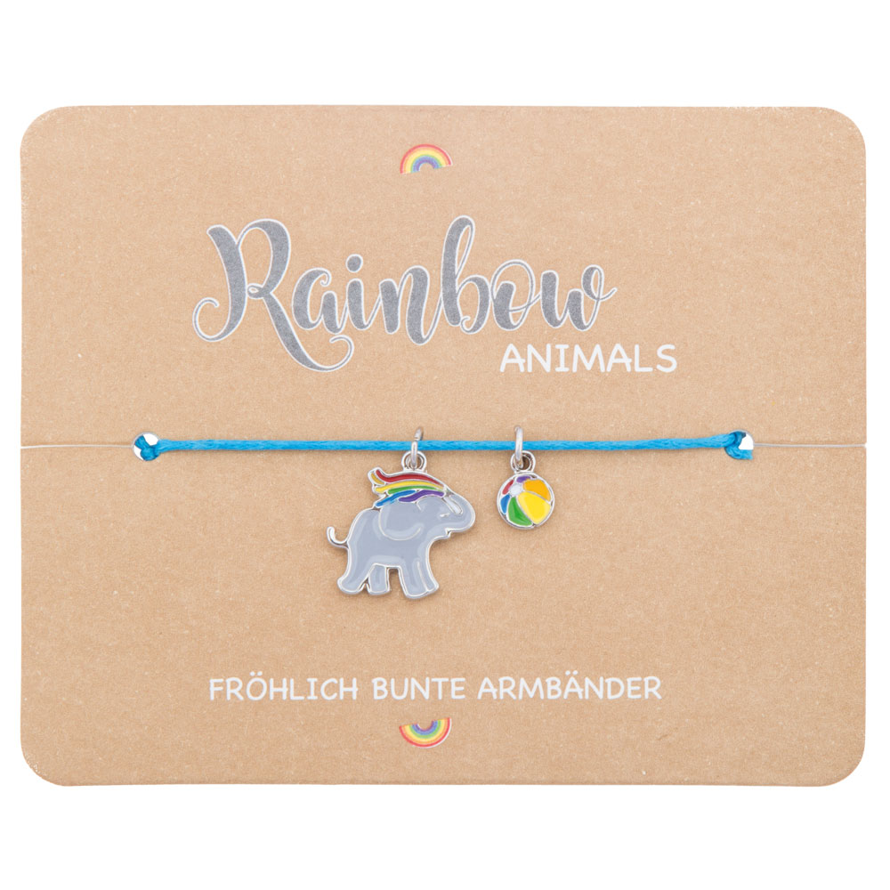 Kinder Armband Rainbow Elefant