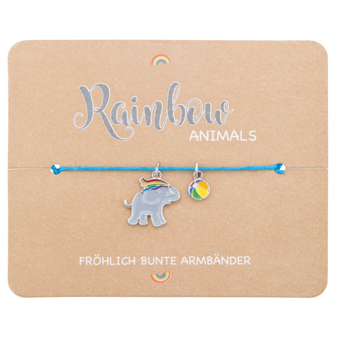 Kinder Armband Rainbow Elefant
