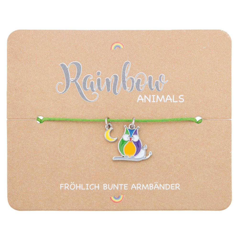 Kinder Armband Rainbow Eule