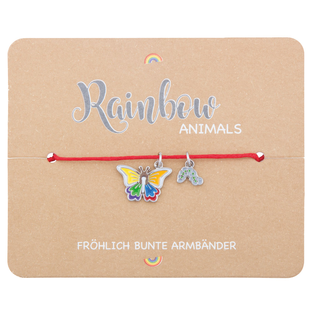 Kinder Armband Rainbow Schmetterling