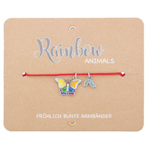Kinder Armband Rainbow Schmetterling