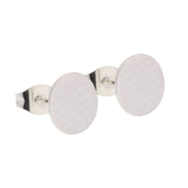HCA Ohrstecker flower Blume des Lebens silber