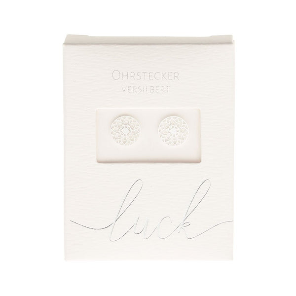HCA Ohrstecker luck Mandala des Glücks silber