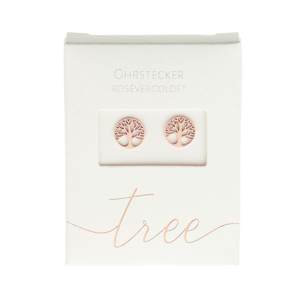 HCA Ohrstecker tree Baum des Lebens rose