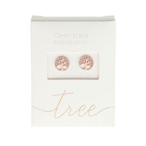 HCA Ohrstecker tree Baum des Lebens rose