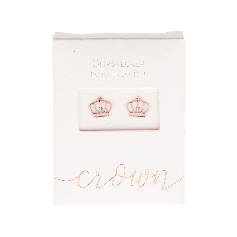 HCA Ohrstecker crown Krone rose