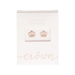 HCA Ohrstecker crown Krone rose