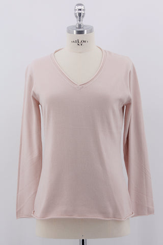 Pullover "V" rosa