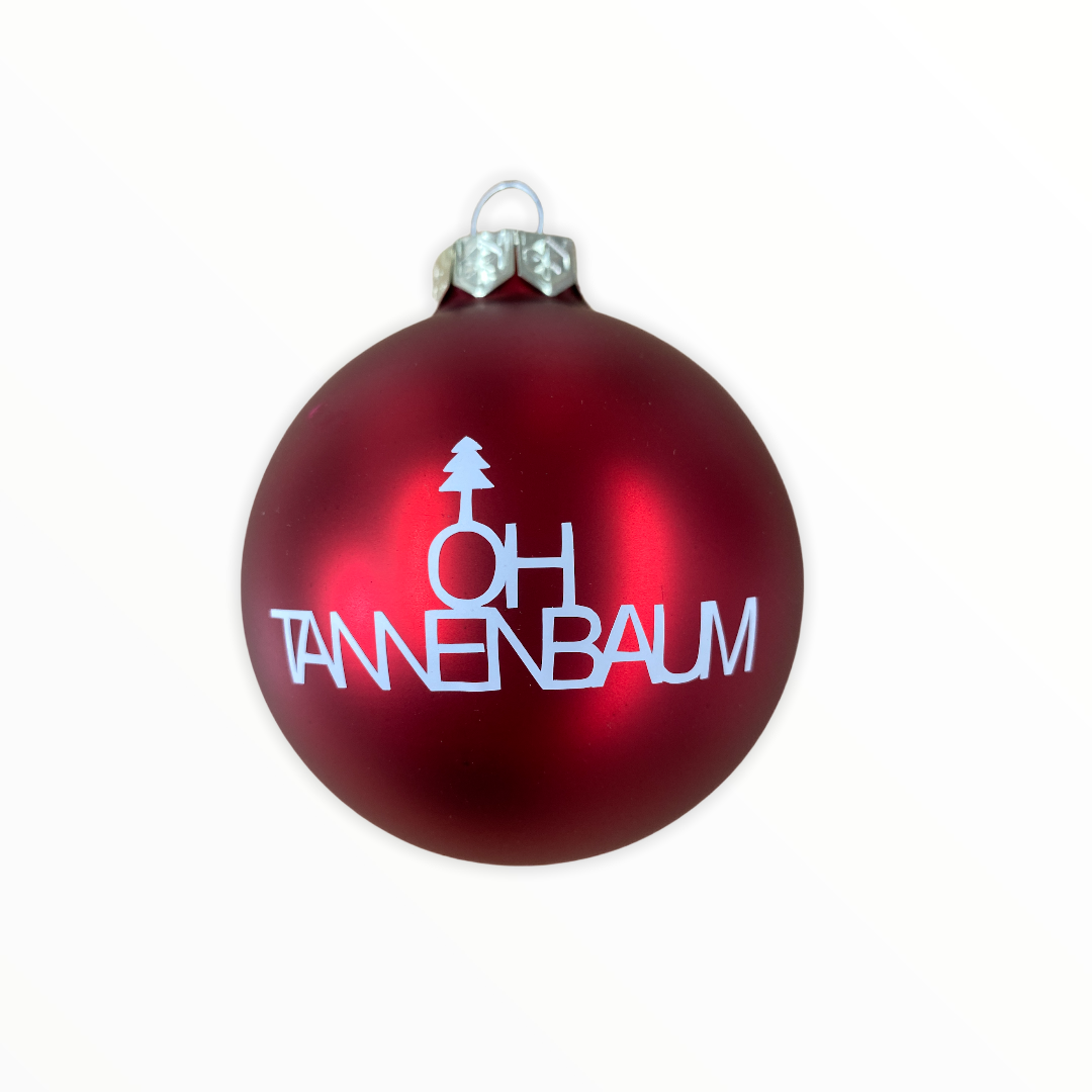 Christmas Ball "Oh Tannenbaum" 10cm