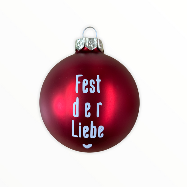 Christmas Ball "Fest der Liebe" 8cm