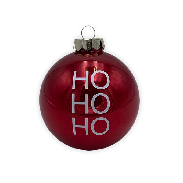 Christmas Ball "Ho Ho Ho" 8cm