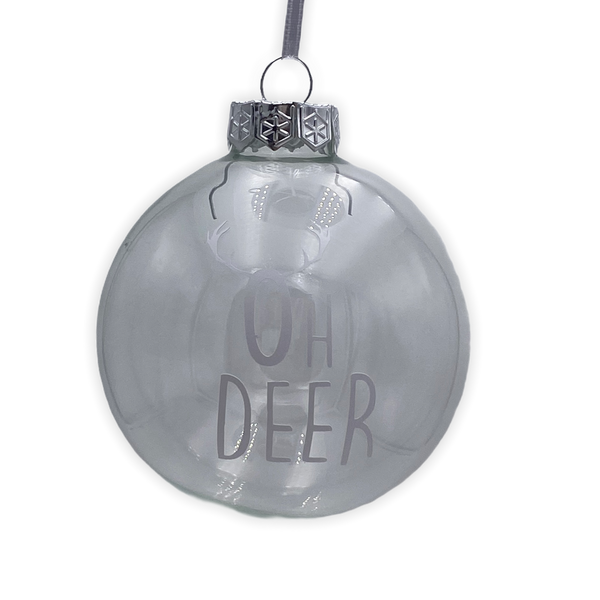 Christmas Ball "Klar" 8cm diverse Motive und Füllungen