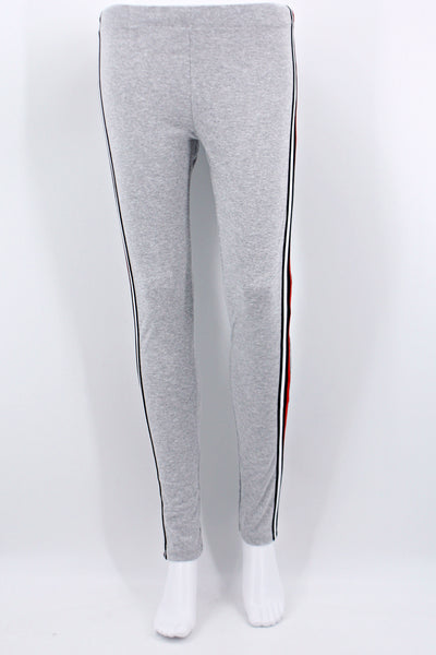 Shirt Hose mit Streifen, grau