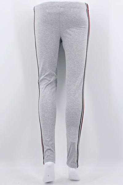 Shirt Hose mit Streifen, grau
