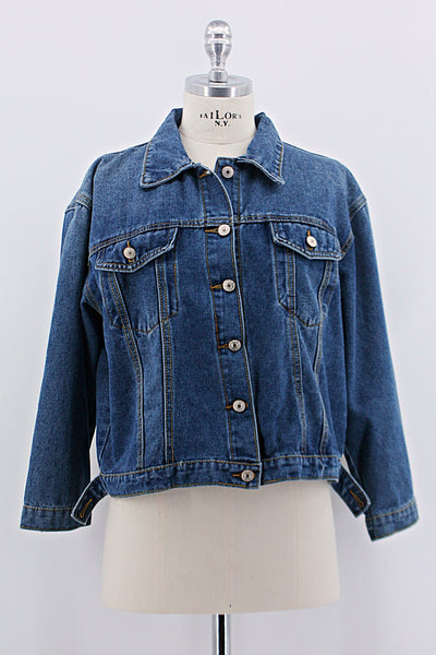 Jeans Jacke "Happy Flamingo" M