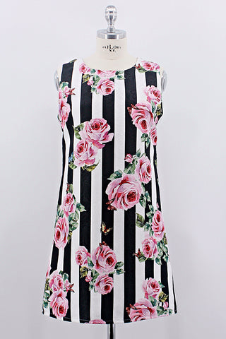 Kleid "Stripe" mit Rosen M