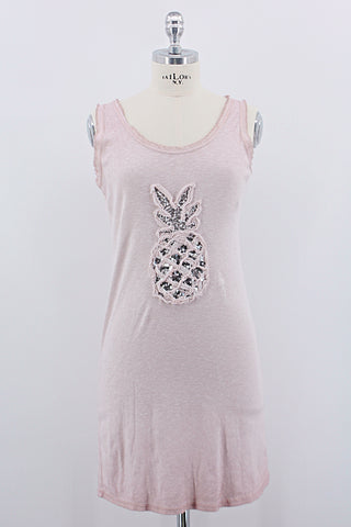 Long Shirt "Ananas", rosa