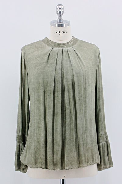 Bluse "Paillette", grün