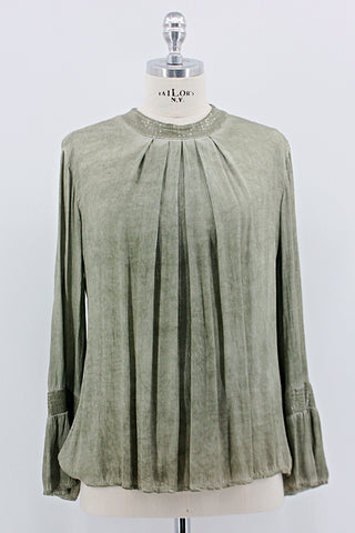 Bluse "Paillette", grün