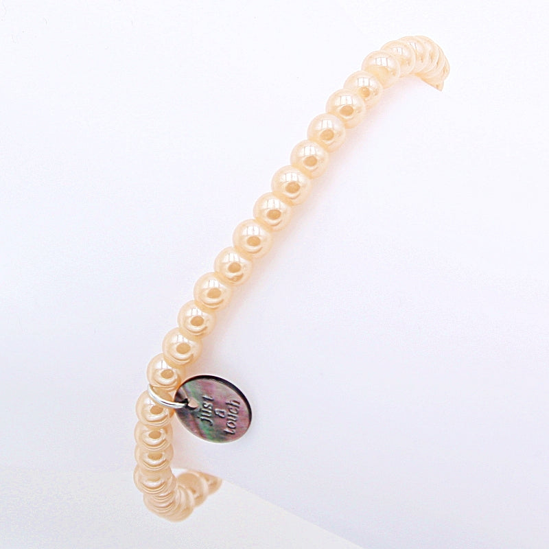 Perlenarmband "Just a Touch" 6mm beige