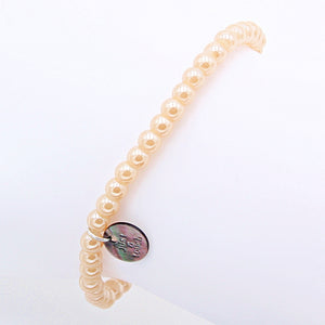 Perlenarmband "Just a Touch" 6mm beige