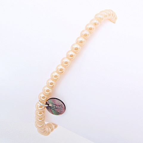 Perlenarmband "Just a Touch" 6mm beige