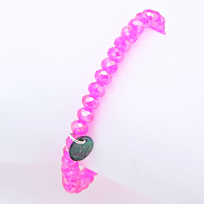Armband "Just a Touch" 6mm neon pink