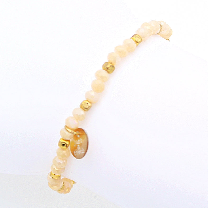 Armband "Just a Touch" 4mm sand/gold mit Elementen