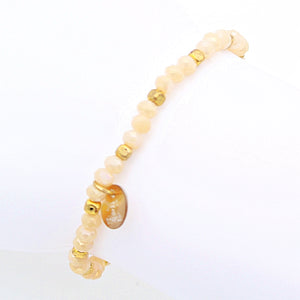 Armband "Just a Touch" 4mm sand/gold mit Elementen