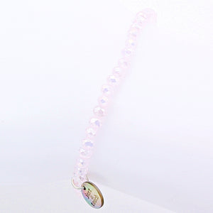 Armband "Just a Touch" 4mm rosa klar Glitzer